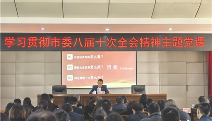 向誠講授學(xué)習貫徹市委八屆十次全會精神主題黨課